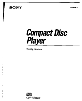 Sony CDP-X555ES - Owners Manual 